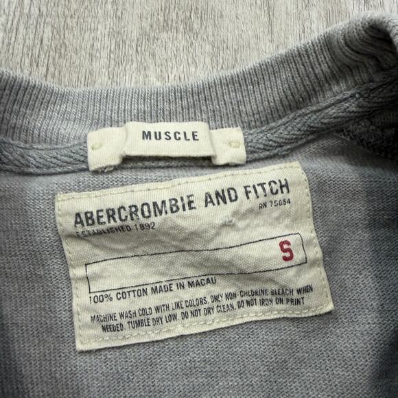 Vintage Abercrombie & Fitch Muscle Rugby Shirt Mens Small Heavyweight y2k Preppy - Picture 5 of 9